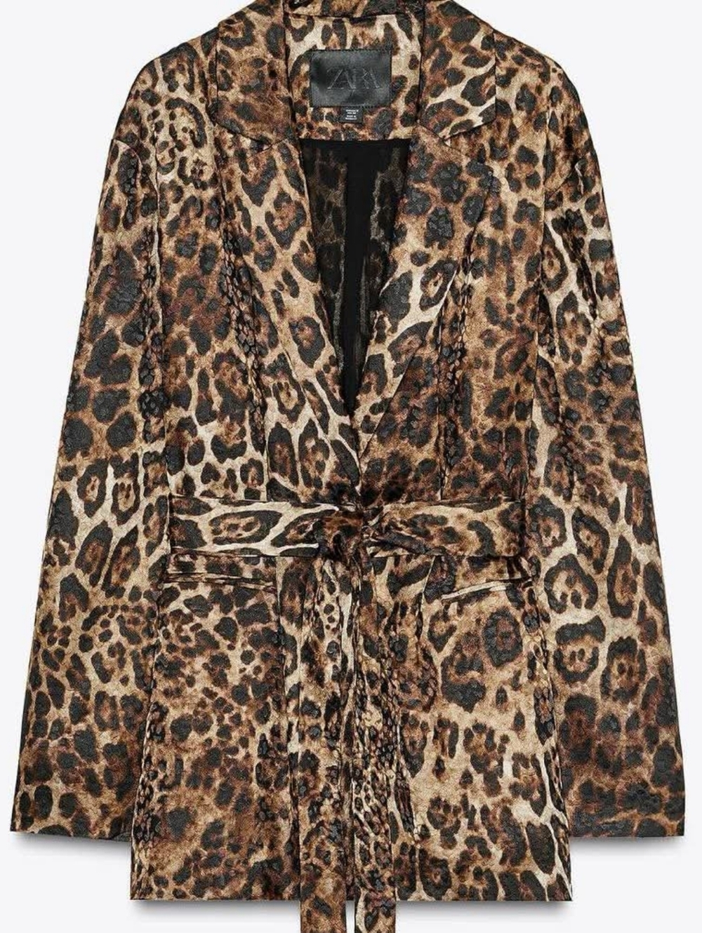 Zara COLLECTION ANIMAL PRINT JACQUARD BLAZER